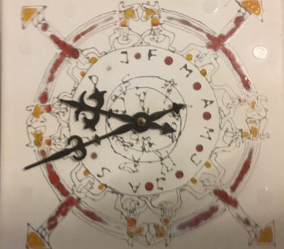 Keramik Wand-Uhr