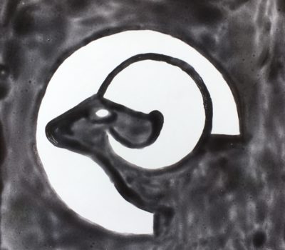 Keramik Wand-Platte «Capricorn / Steinbock»